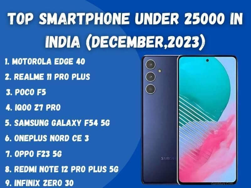 top smartphone under 25000 in india